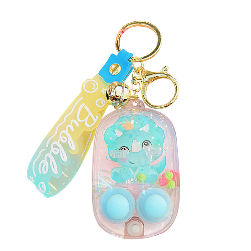 Wholesale Cartoon Dinosaur Underwater Shooting Game Machine Decompression Acrylic Keychain